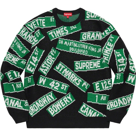 Supreme Street Signs Sweater - Colorway