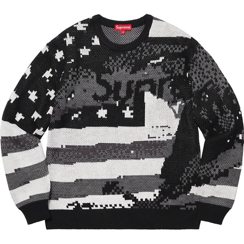 トップス Supreme Digital Flag Sweater punkandyo Digital Flag Sweater - spring/summer 2021 - Supreme