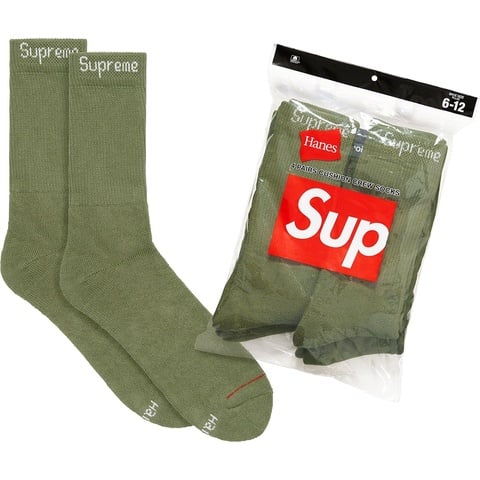 Supreme Supreme®/Hanes® Crew Socks (4 Pack) - $24.00