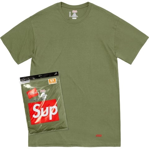 Supreme Supreme®/Hanes® Tagless Tees (2 Pack) - $30.00