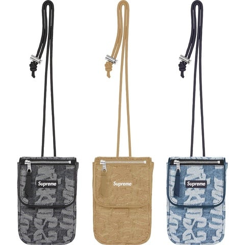 Fat Tip Jacquard Denim Neck Pouch - Supreme