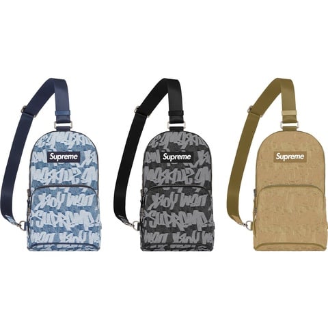 バッグ Supreme Fat Tip Jacquard Denim Waist Bag 日本国内発送】Supreme Fat Tip Jacquard Denim Waist Bag (Supreme