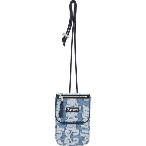 Supreme Fat Tip Jacquard Denim Neck Pouch - Colorway
