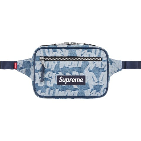 バッグ Supreme fat tip jacquard denim waist bag Fat Tip Jacquard Denim Waist Bag - Supreme