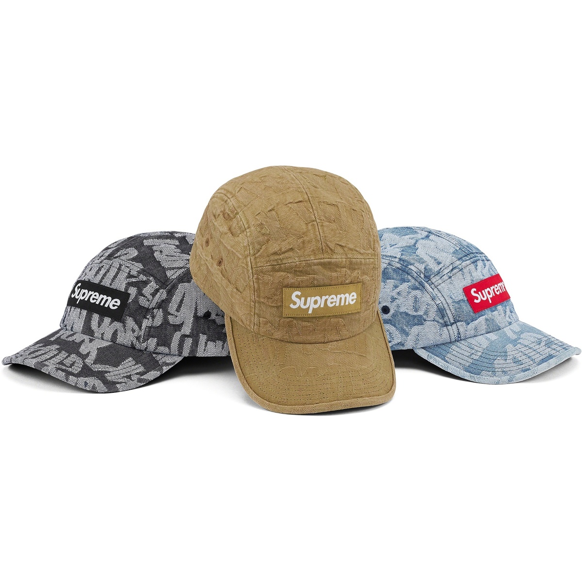 Fat Tip Jacquard Denim Camp Cap - SupremeCommunity