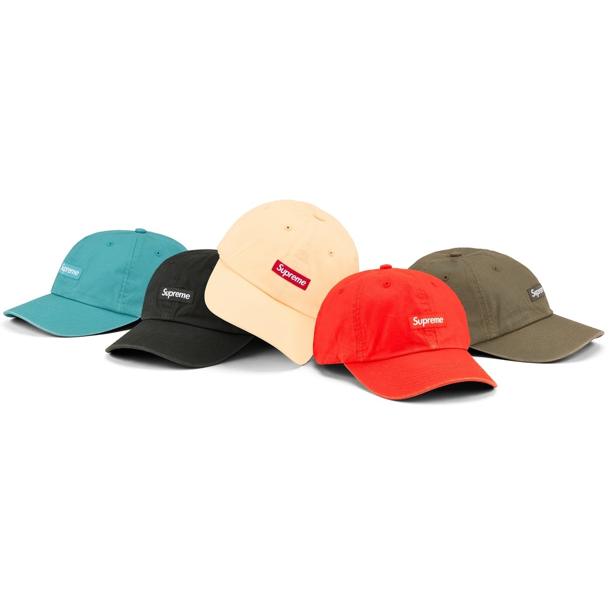 Supreme Small Box Coated Linen 6-Panel (spring/summer 2022) - $54.00