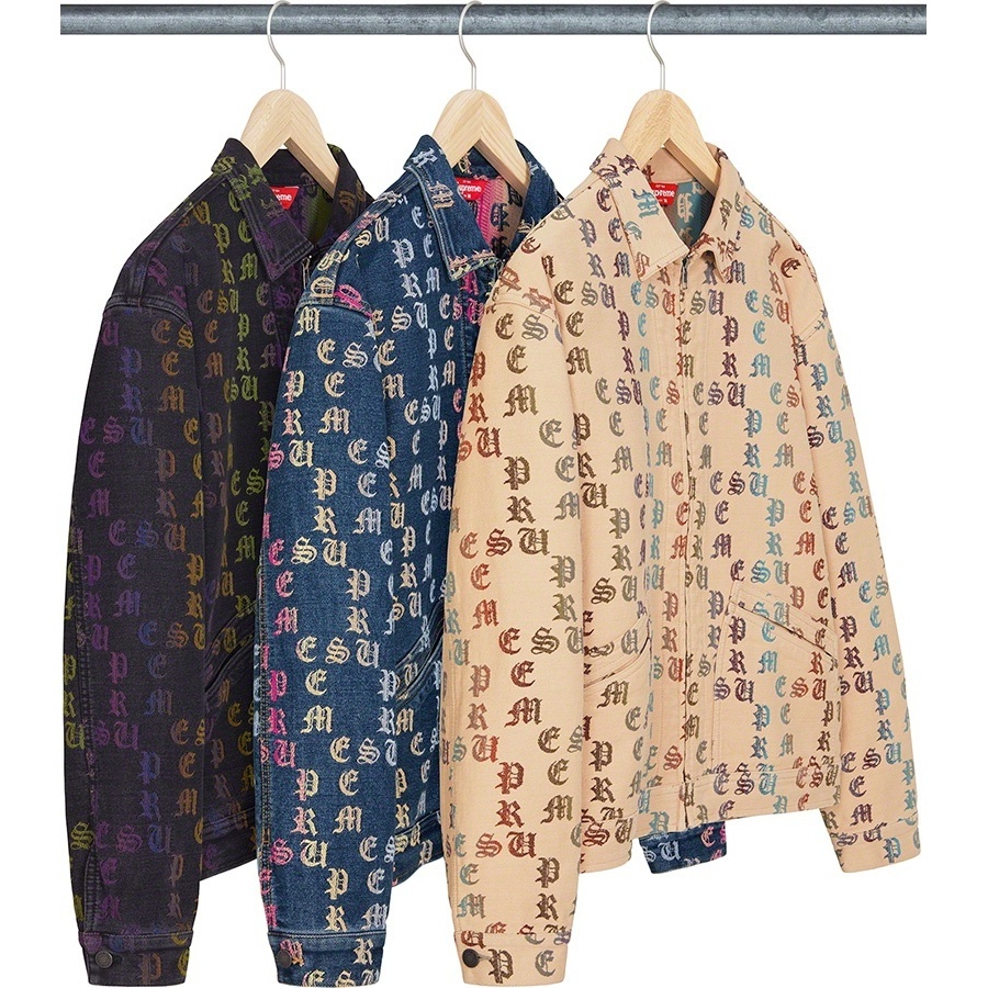 Gradient Jacquard Denim Work Jacket - Supreme