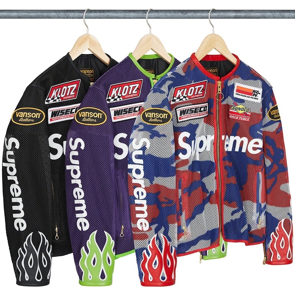 K*N様 Supreme Vanson Leathers Cordura Jac Supreme Vanson Leathers Cordura Mesh Jacket Black Men's - SS22 - US