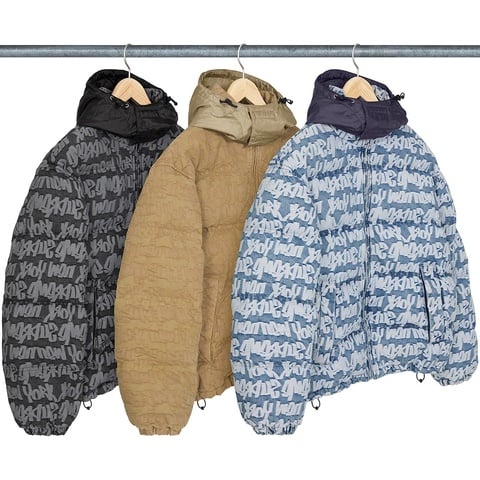 Fat Tip Jacquard Denim Puffer Jacket - Supreme