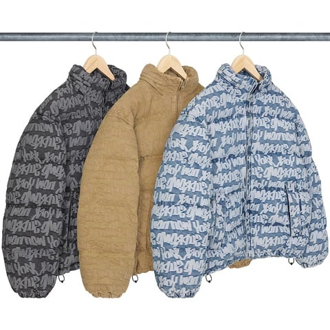 Fat Tip Jacquard Denim Puffer Jacket - Supreme