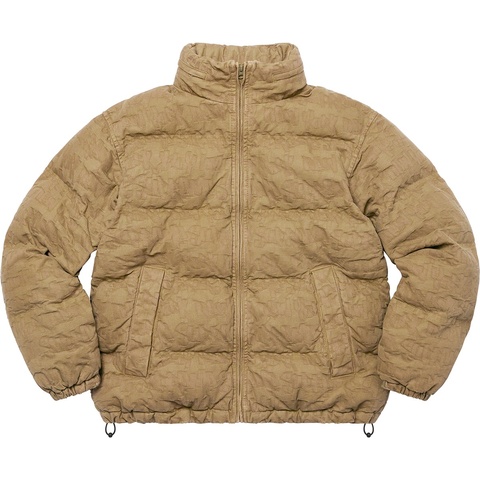 Fat Tip Jacquard Denim Puffer Jacket - Supreme