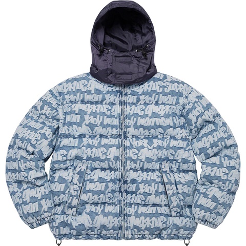 Fat Tip Jacquard Denim Puffer Jacket - Supreme