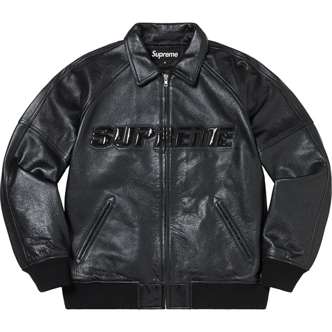 Supreme Silver Surfer Leather Varsity Jacket - Colorway