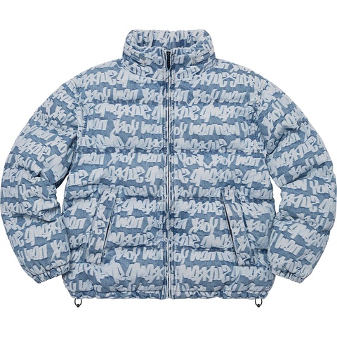 Supreme Fat Tip Jacquard Denim Puffer Jacket - Colorway