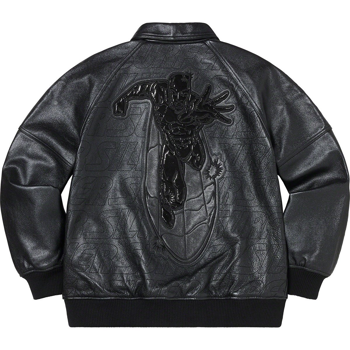 Supreme Silver Surfer Leather Varsity Jacket (SS22) - $798