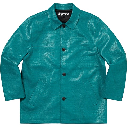 ジャケット・アウター SS22 Supreme Faux Croc Car Coat L Faux Croc Car Coat - spring/summer 2022 - Supreme
