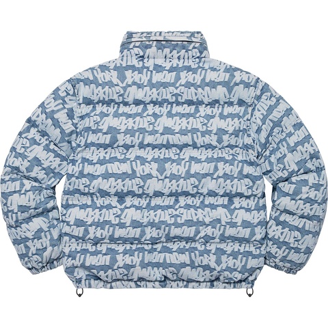 Fat Tip Jacquard Denim Puffer Jacket - Supreme