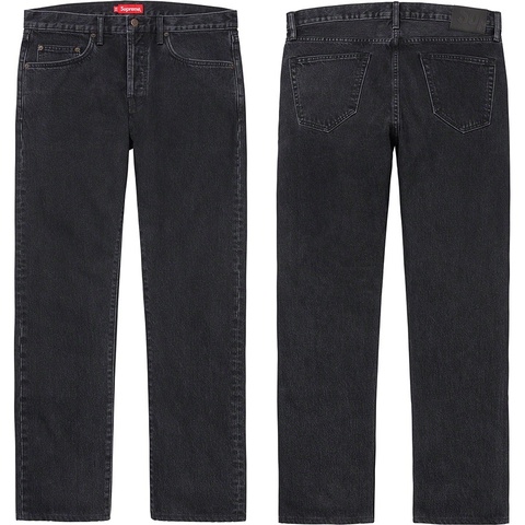 Supreme Stone Washed Black Slim Jean - $158.00