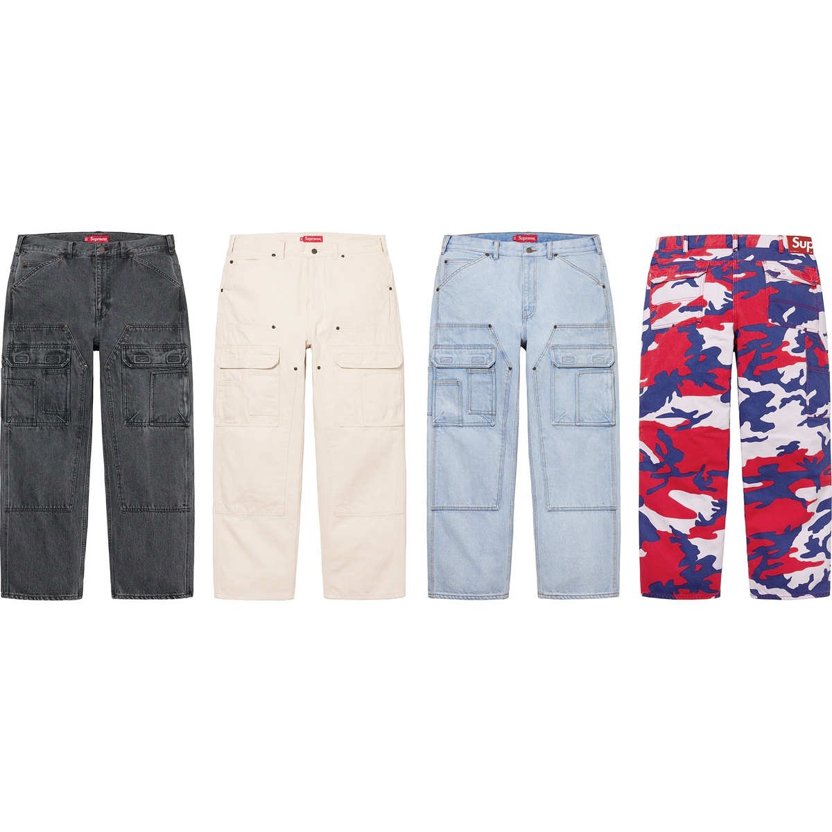 パンツ Supreme Double Knee Denim Utility Pant Supreme Double Knee Denim Utility Pant Washed Blue メンズ - SS22 - JP