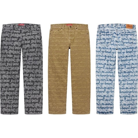 Fat Tip Jacquard Regular Jean - spring/summer 2022 - Supreme