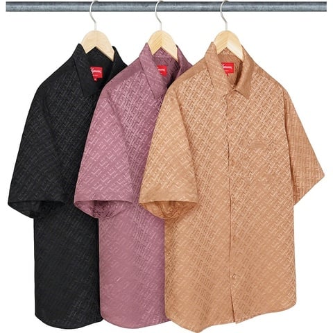 Supreme Tonal Monogram Silk S/S Shirt - $158.00