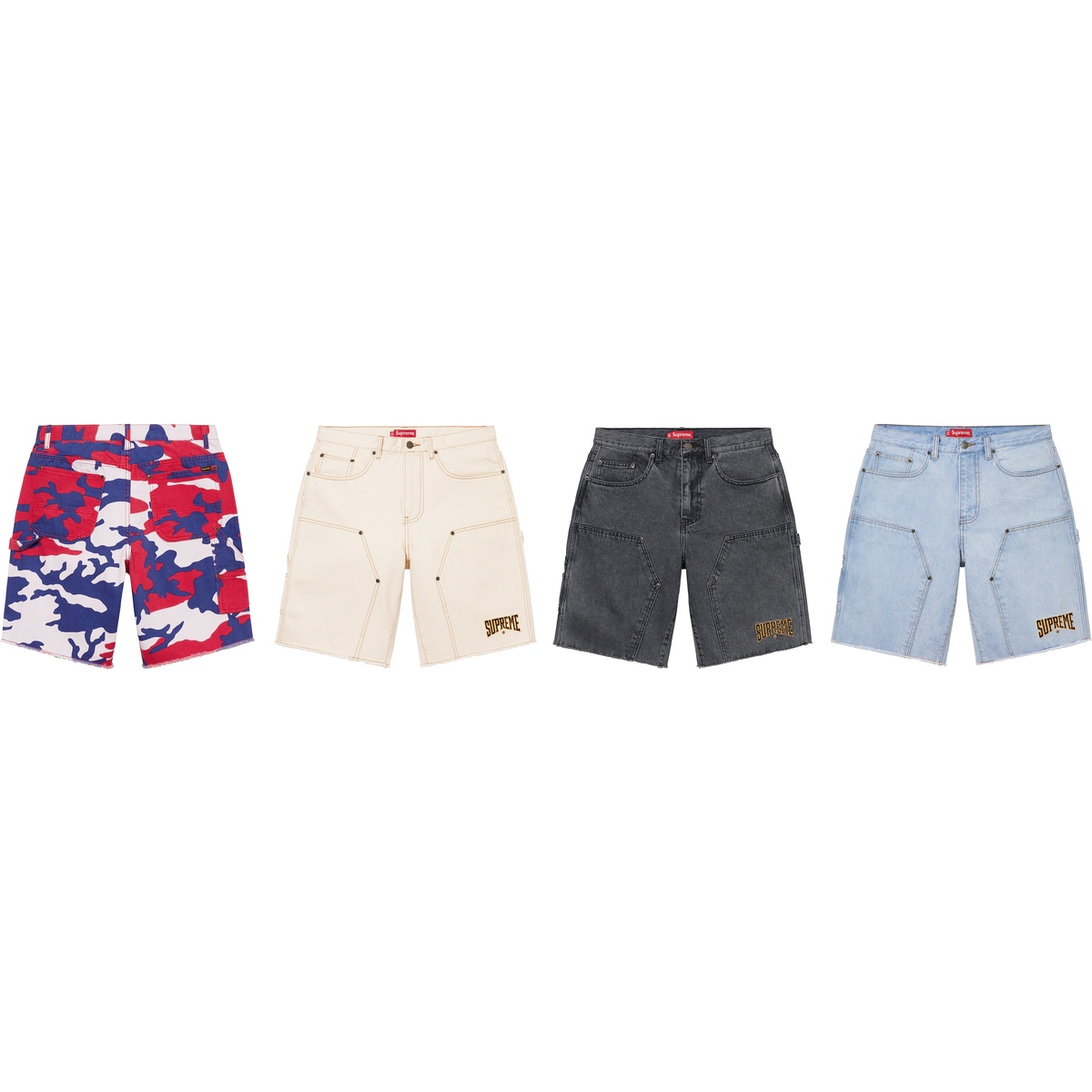 Cutoff Double Knee Denim Painter Short - Supreme