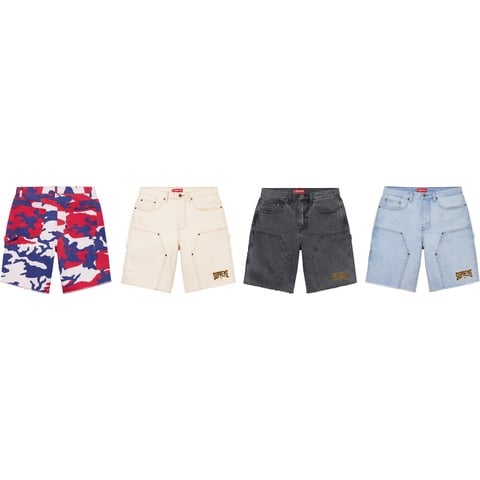 Cutoff Double Knee Denim Painter Short - Supreme