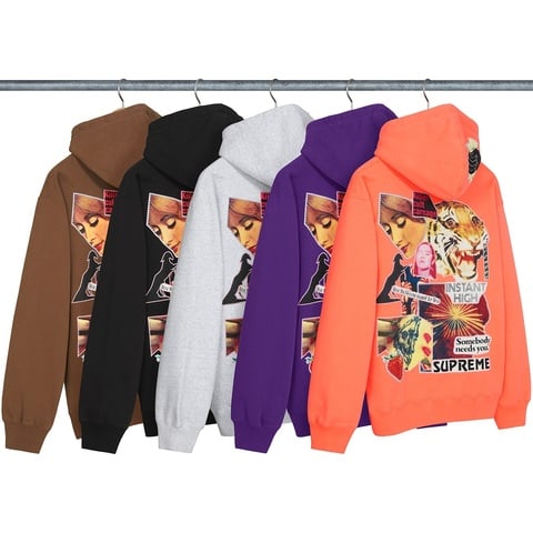 Supreme Instant High Patches Hooded Sweatshirt - $168.00