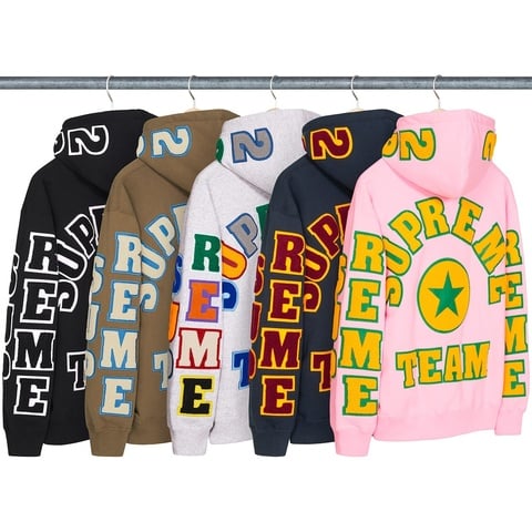 Supreme Team Chenille Hooded Sweatshirt - Supreme