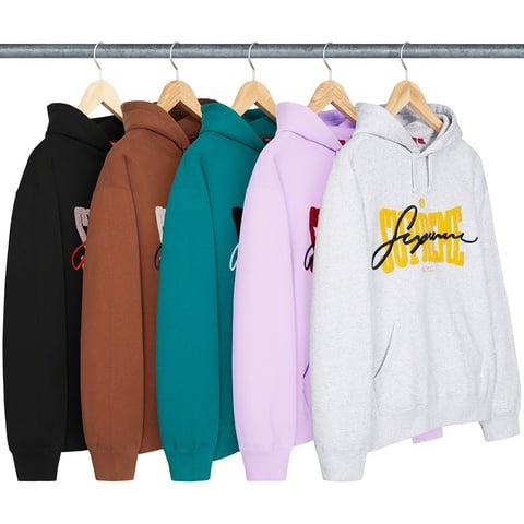 Supreme Embroidered Script Hooded XLサイズ Supreme Embroidered Script Hooded Sweatshirt Navy Men's - FW24 - US