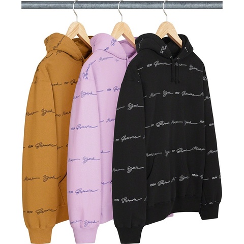 Supreme Script Stripe Hooded Sweatshirt - $168.00