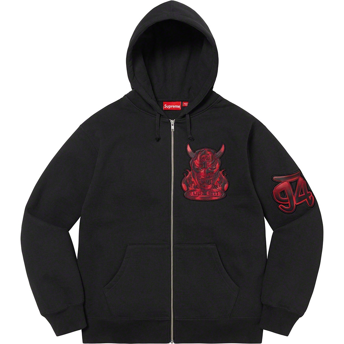 Supreme Demon Zip Up Hooded Sweatshirt (SS22) - $178