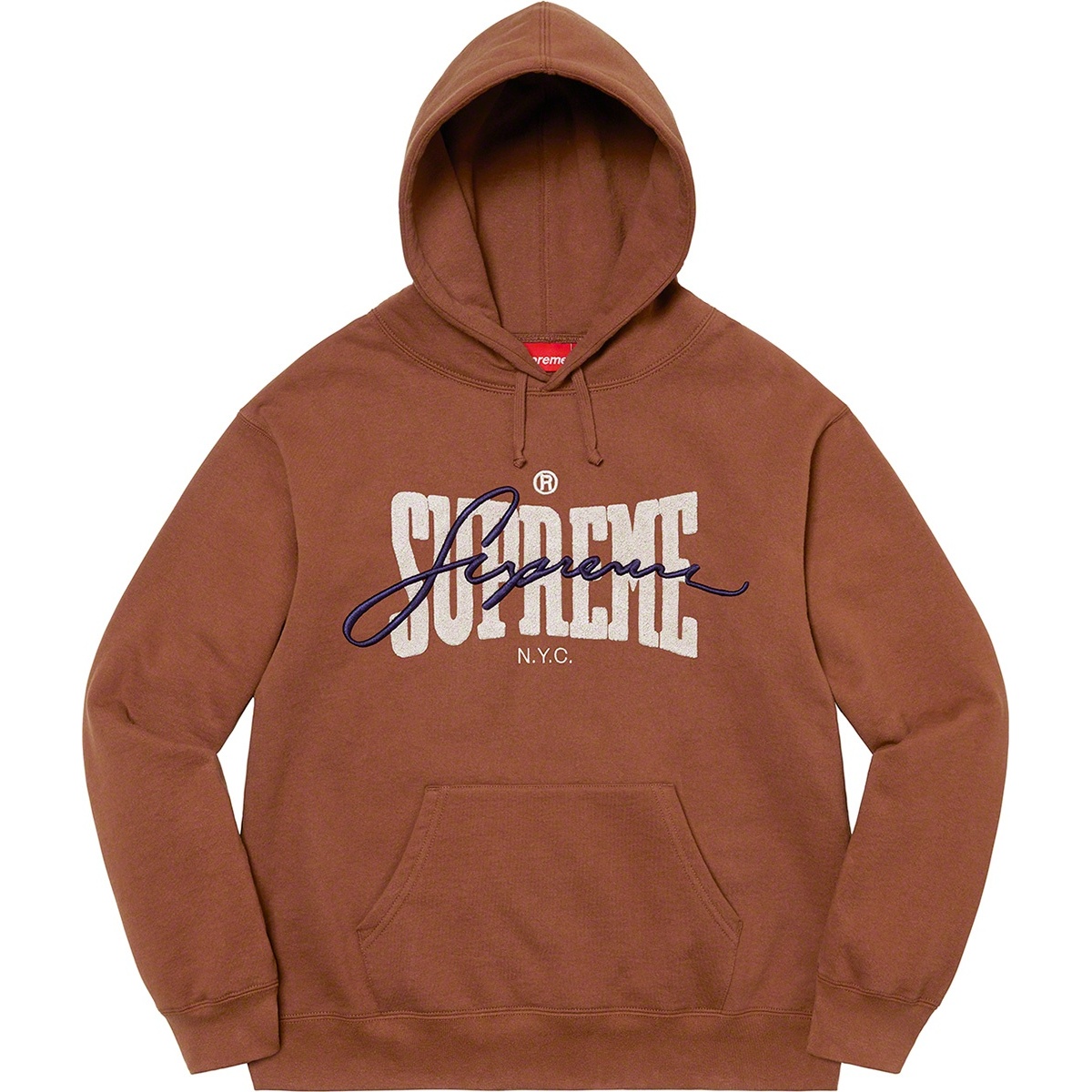 Supreme Embroidered Chenille Hooded Sweatshirt (SS22) - $168