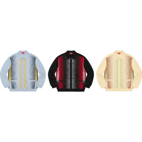 Gradient Stripe Zip Up Cardigan - Supreme