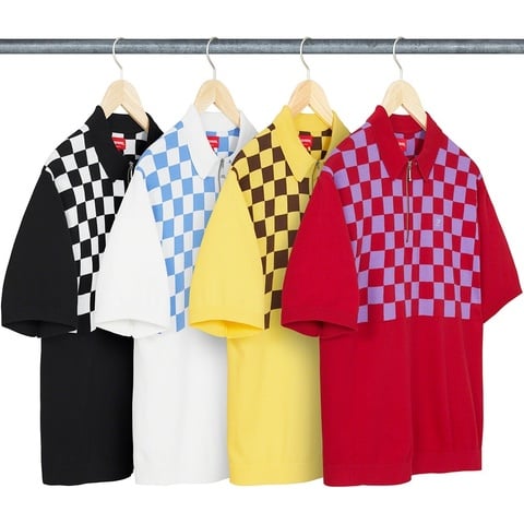 Checkerboard Zip Polo - spring/summer 2022 - Supreme