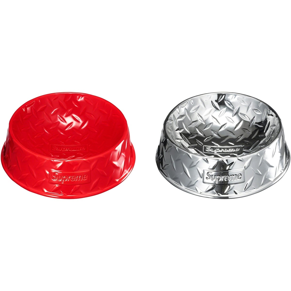 Diamond Plate Dog Bowl - SupremeCommunity