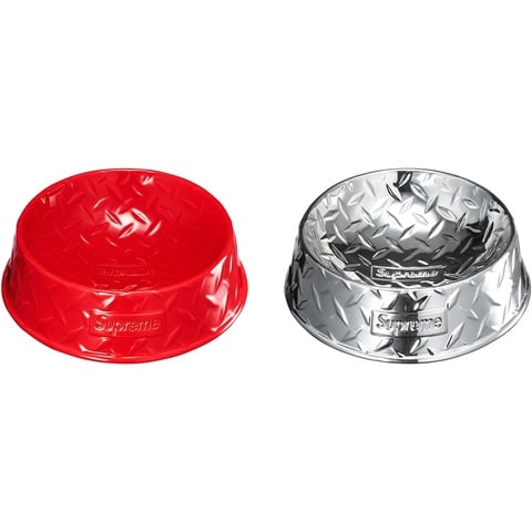 新品Supreme Diamond Plate Dog Bowl シルバー Diamond Plate Dog Bowl - spring/summer 2023 - Supreme