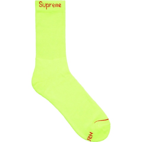Supreme Supreme®/Hanes® Crew Socks (4 Pack - Fluorescent Yellow) - Colorway