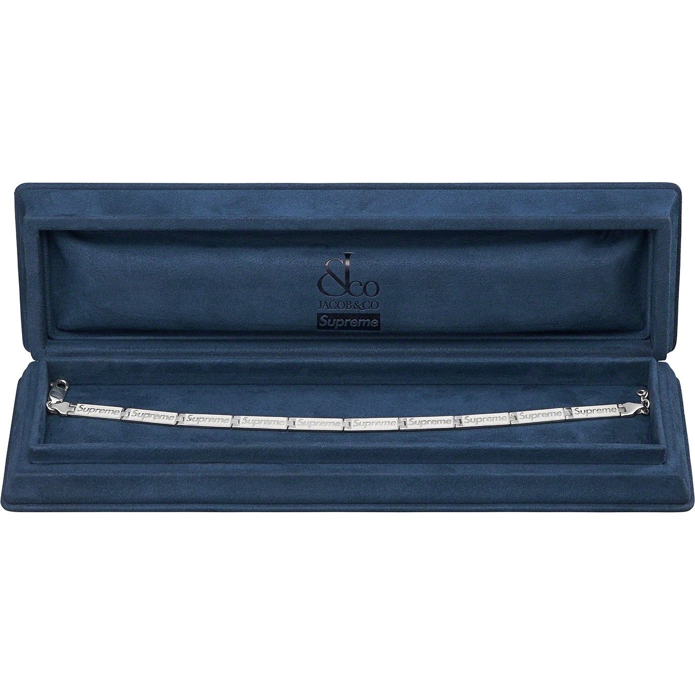 Supreme Supreme Jacob & Co Logo Link Bracelet (Sterling Silver) (SS23) - [hidden] - $548