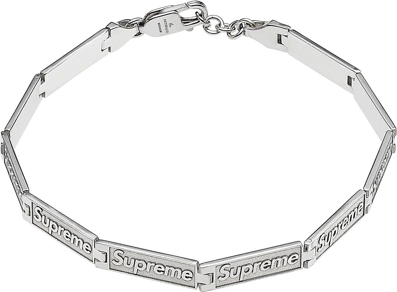 【最終値下げ】Jacob & Co. Logo Link Bracelet Supreme Jacob & Co Logo Link Bracelet (Sterling Silver
