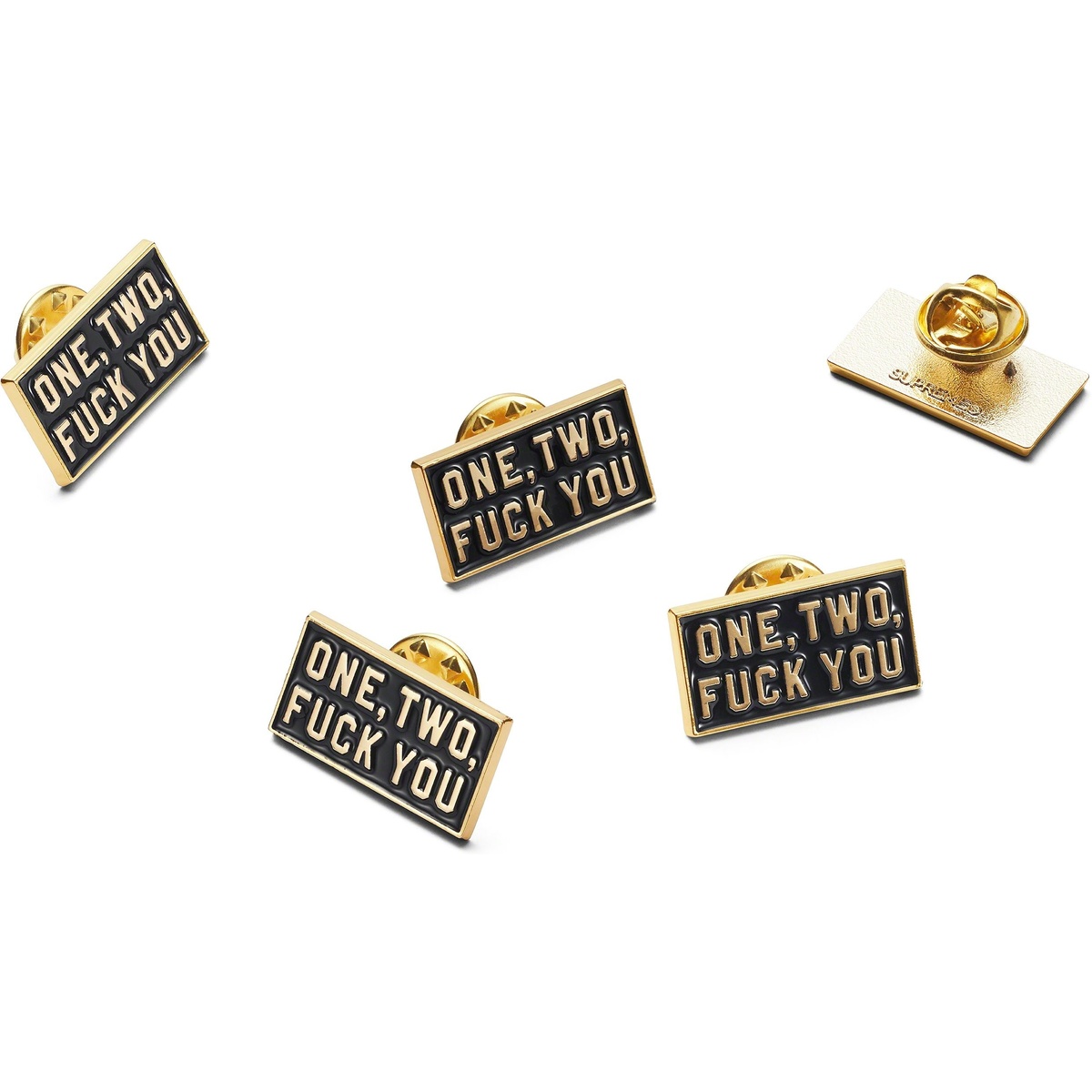 Supreme One Two Fuck You Pin (spring/summer 2023) - $8.00