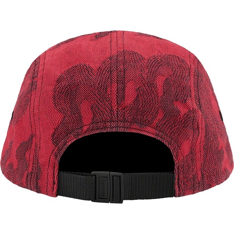 Flames Jacquard Denim Camp Cap - Supreme