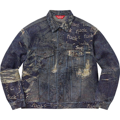 Archive Denim Jacquard Trucker Jacket - Supreme