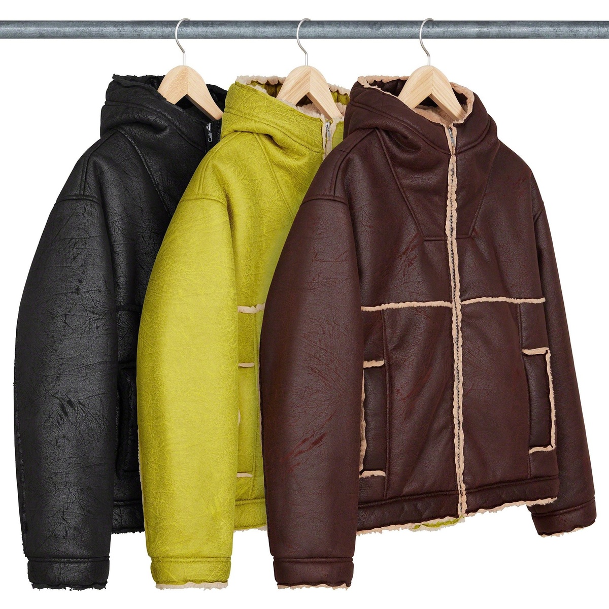 Faux Shearling Hooded Jacket - SupremeCommunity