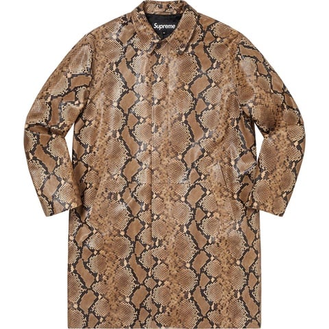 Supreme Leather Snake Trench Coat - Colorway