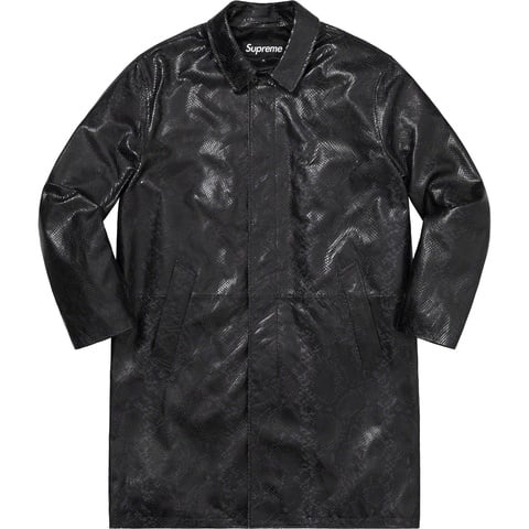 Leather Snake Trench Coat - spring/summer 2023 - Supreme