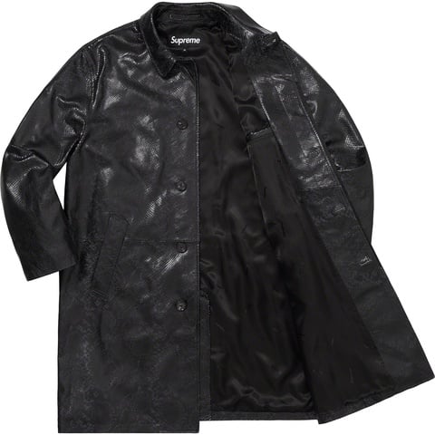 Supreme Leather Snake Trench Coat - Colorway