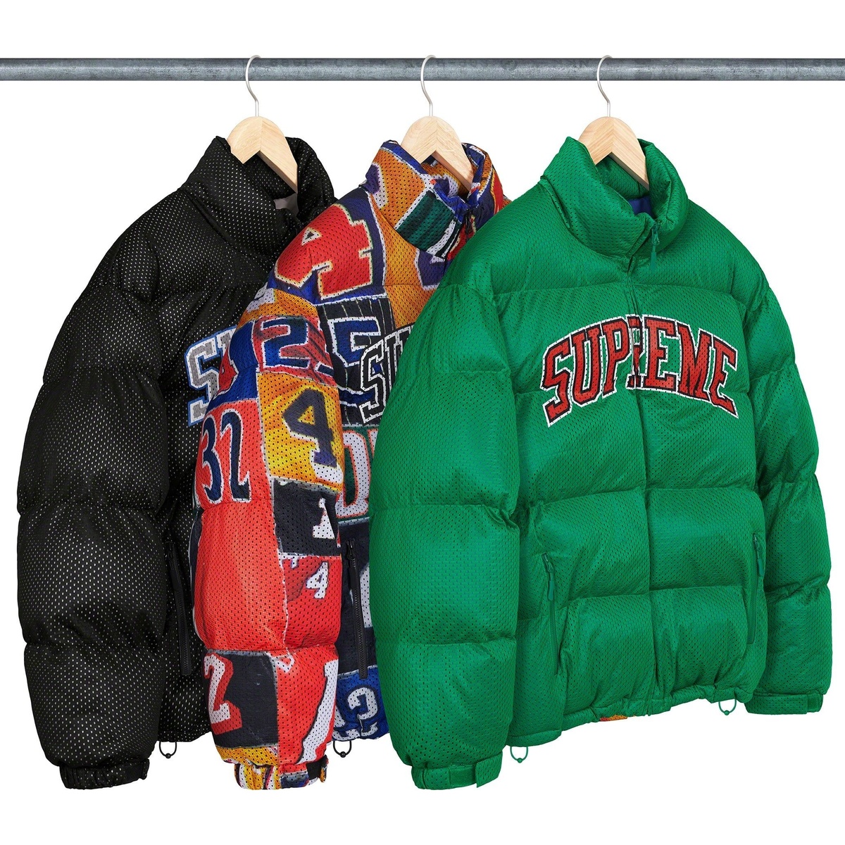 Supreme Mesh Jersey Puffer Jacket (spring/summer 2023) - $348.00