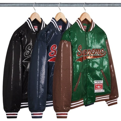 Supreme Supreme®/Mitchell & Ness® Sequin Varsity Jacket - $398.00
