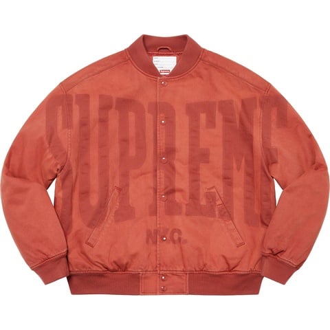 ジャケット・アウター Supreme Knockout Varsity Jacket Washed Knockout Denim Varsity Jacket - Supreme